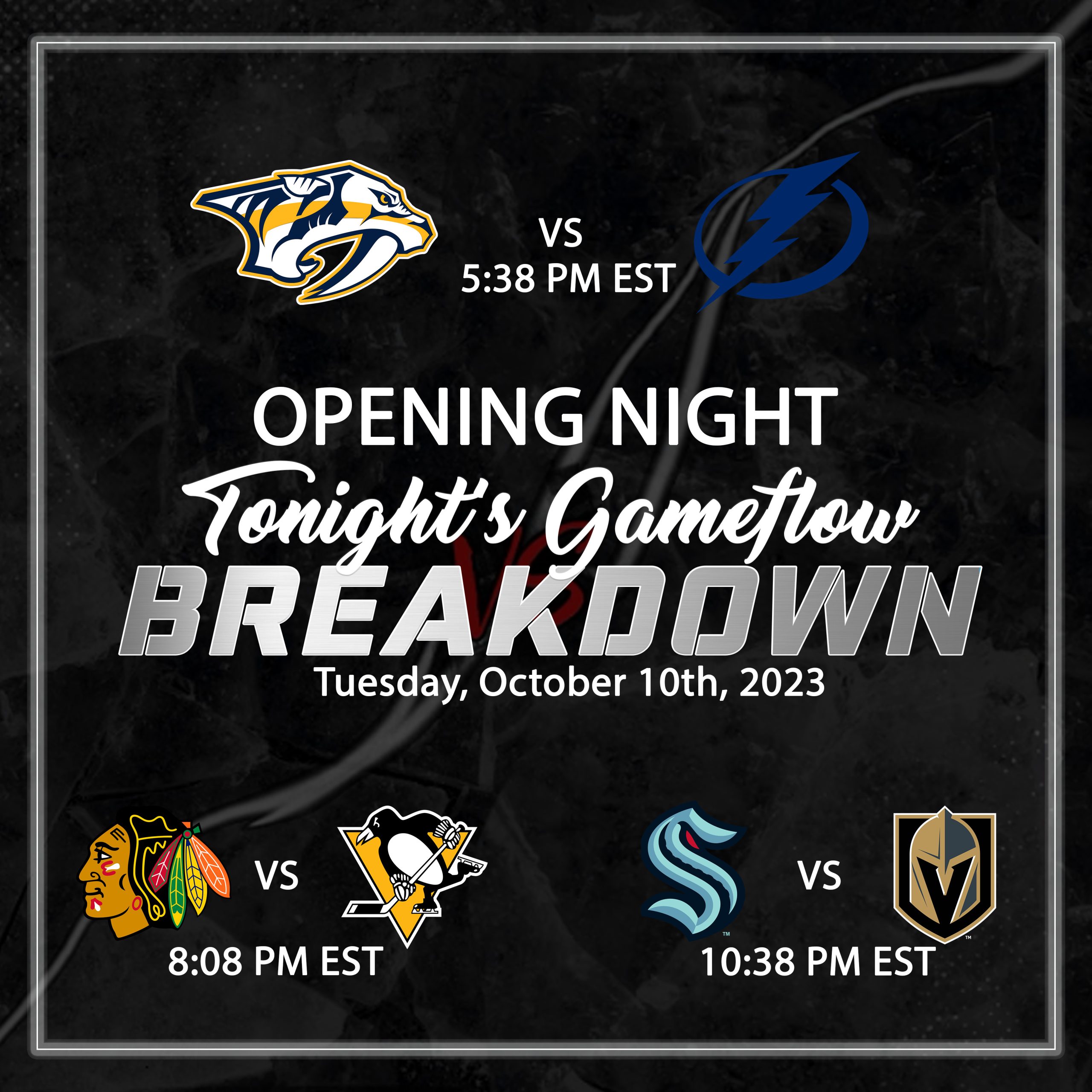 NHL Opening Night Gameflows